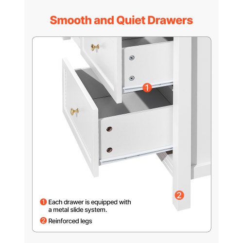 VEVOR 9 Drawer Dresser Wooden Chest of Drawers with Sliding and Anti-tip Device Retro Minimalist Dresser Chest Closet Storage Tv Stand Organizer for VEVOR 9 Drawer Dresser Wooden Chest of Drawers with Sliding and Anti-tip Device Retro Minimalist Dresser Chest Closet Storage Tv Stand Organizer for