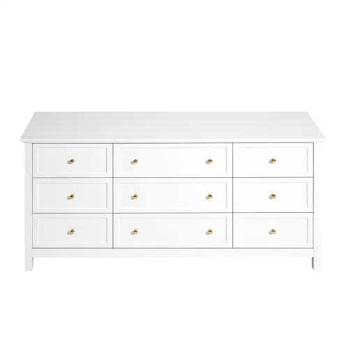 VEVOR White 9 Drawer Dresser  150 lbs Load, Each 40 lbs