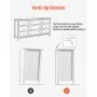VEVOR 9 Drawer Dresser, Wooden Chest of Drawers with Sliding and Anti-tip Device, Retro Minimalist Dresser Chest, Closet Storage TV Stand Organizer for Living Room, Hallway, Bedroom, Entryway, White