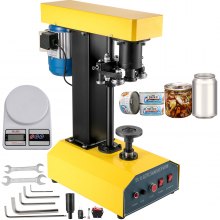 VEVOR Can Seamer Automatic Tin Can Sealer Machine 52.5mm Diameter Can Sealer 25-200mm Applicable Can Height Electric Can Seamer Machine 370W Beer Can Seamer for Various Kinds of Iron Plastic Cans