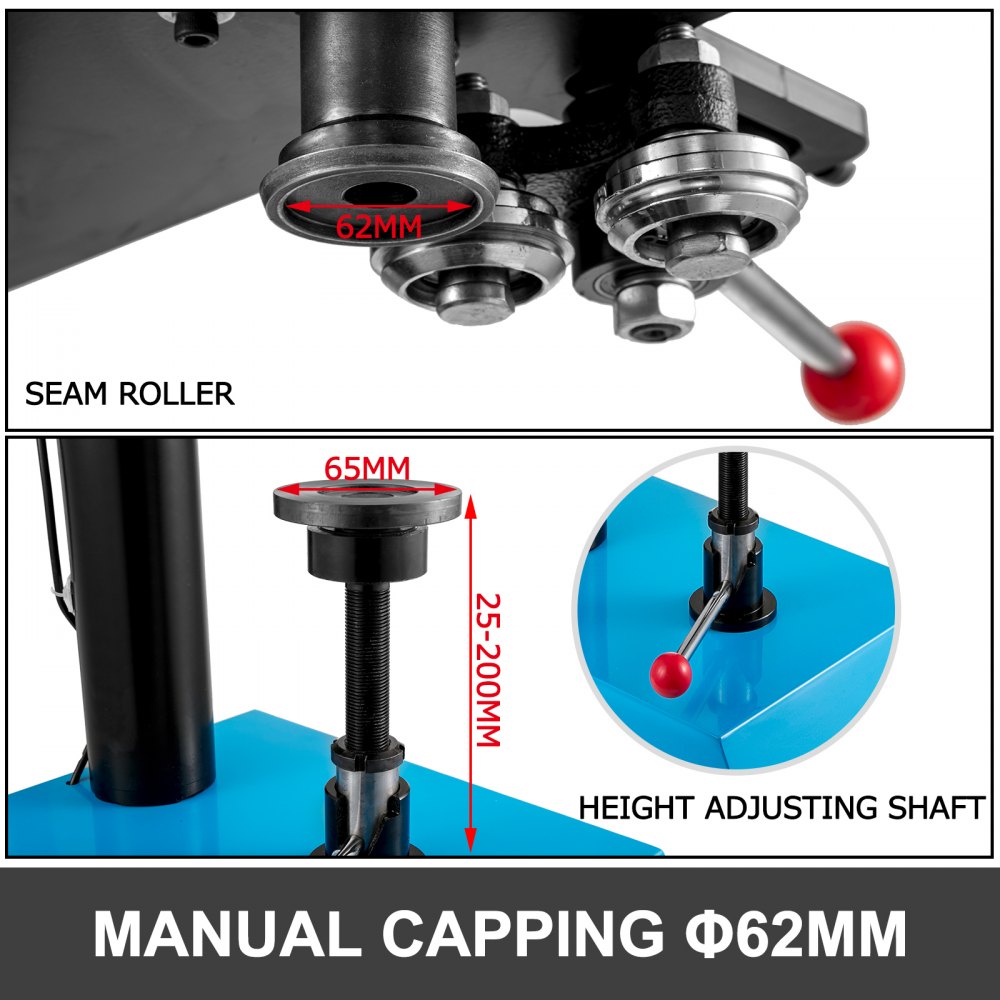 Can Seamer Tin Can Sealer Machine Semi Automatic Capping Machine 62mm Can
