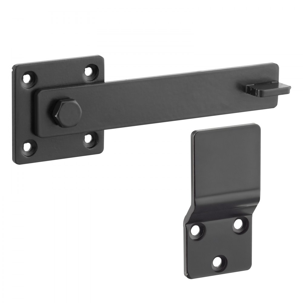 VEVOR Flip Gate Latch, Metal Heavy Duty Gate Latches, Flip Latch Hardware with High Hardness, 360° Rotating Latches, Matte Powder Coating Finish, Ideal for Fence, Garage, Pool, Garden, Black