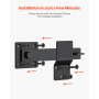 VEVOR Flip Gate Latch Metal Heavy Duty Latches Hardware 360° Rotation Latches