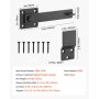 VEVOR Flip Gate Latch, Metal Heavy Duty Gate Latches, Flip Latch Hardware with High Hardness, 360° Rotating Latches, Matte Powder Coating Finish, Ideal for Fence, Garage, Pool, Garden, Black
