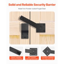VEVOR Flip Gate Latch Metal Heavy Duty Latches Hardware 360° Rotation Latches