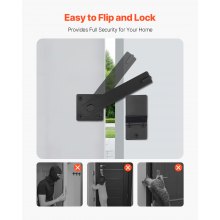 VEVOR Flip Gate Latch Metal Heavy Duty Latches Hardware 360° Rotation Latches