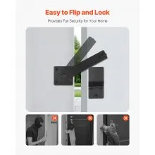 VEVOR Flip Gate Latch Metal Heavy Duty Latches Hardware 360° Rotation Latches