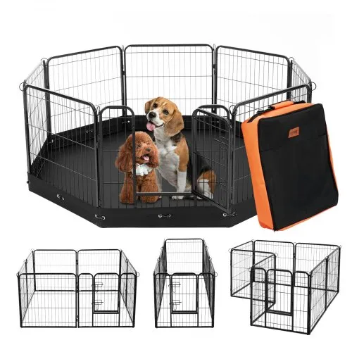 VEVOR Dog Playpen, Pcs 24 x 24 in Panels Foldable Metal Pet