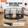 Dog Playpen 8 Panels Foldable Metal Dog Exercise Pen Storage Bag and Pad