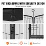 Dog Playpen 8 Panels Foldable Metal Dog Exercise Pen Storage Bag and Pad