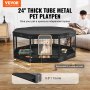 VEVOR Dog Playpen 8 Panels Foldable Metal Dog Exercise Pen with Cover Pad Bag