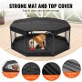 VEVOR Dog Playpen 8 Panels Foldable Metal Dog Exercise Pen with Cover Pad Bag