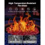 10 LBS Fire Glass 3/4-Inch Fireplace Glass Rocks for Fire Pit Table Red