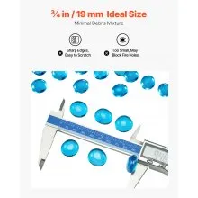 20LBS Fire Glass Beads 3/4-Inch Fireplace Glass Rocks for Firepit Caribbean Blue