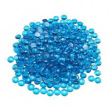 10 LBS Fire Glass 3/4-Inch Fireplace Glass Rocks for Fire Pit Caribbean Blue