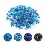 10LBS Fire Glass 3/4-Inch Fireplace Glass Rocks Cobalt Blue Caribbean Blue Clear