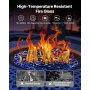 20 LBS Fire Glass 3/4-Inch Round Fireplace Glass Rocks for Fire Pit Cobalt Blue