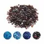 10 LBS Fire Glass 3/4-Inch Round Fireplace Glass Rocks for Fire Pit Rich Amber