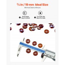10 LBS Fire Glass 3/4-Inch Round Fireplace Glass Rocks for Fire Pit Rich Amber