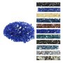 20 LBS Fire Glass 1/2-Inch Fireplace Glass Rocks for Fire Pit Table Cobalt Blue