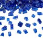 VEVOR Fire Glass, 20LBS / 9KG High-Temperature Resistant Fireplace Rocks, 1/2-Inch / 12.7 mm Reflective & Smokeless Firepit Glass Rock, High Luster Stone Landscaping for Fire Pit Table, Cobalt Blue