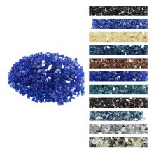 20 LBS Fire Glass 1/2-Inch Fireplace Glass Rocks for Fire Pit Table Cobalt Blue