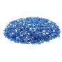 VEVOR Fire Glass, 10LBS / 4.5KG High-Temperature Resistant Fireplace Rocks, 1/4-Inch / 6.35 mm Reflective & Smokeless Firepit Glass Rock, High Luster Stone Landscaping for Fire Pit Table, Cobalt Blue