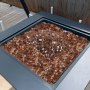 VEVOR Fire Glass, 10 LBS / 4.5 KG High-Temperature Resistant Fireplace Rocks, 1/4-Inch / 6.35 mm Reflective & Smokeless Firepit Glass Rock, High Luster Stone Landscaping for Fire Pit Table, Copper