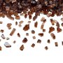 VEVOR Fire Glass, 10 LBS / 4.5 KG High-Temperature Resistant Fireplace Rocks, 1/4-Inch / 6.35 mm Reflective & Smokeless Firepit Glass Rock, High Luster Stone Landscaping for Fire Pit Table, Copper
