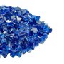 VEVOR Fire Glass, 35LBS / 15.88KG High-Temperature Resistant Fireplace Rocks, 1/2-Inch / 12.7mm Reflective & Smokeless Firepit Glass Rock, High Luster Stone Landscaping for Fire Pit Table, Cobalt Blue