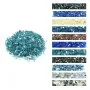 VEVOR Fire Glass, 10 LBS / 4.5 KG High-Temperature Resistant Fireplace Rocks, 1/2-Inch / 12.7 mm Reflective & Smokeless Firepit Glass Rock, High Luster Stone Landscaping for Fire Pit Table, Aqua Blue