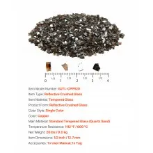 20 LBS Fire Glass 1/2-Inch Fireplace Glass Rocks for Fire Pit Table Copper