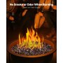 10 LBS Fire Glass 1/2-Inch Fireplace Glass Rocks for Fire Pit Table Copper