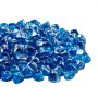 VEVOR Fire Glass, 20 LBS / 9 KG High-Temperature Resistant Fireplace Rocks, 1 Inch / 25.4 mm Reflective Firepit Glass Diamond Beads, High Luster Stone Landscaping for Fire Pit Table, Caribbean Blue