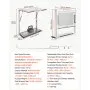 VEVOR Concession Window Folding Shelf 36x36in Aluminum Alloy Service Window, for Food Truck, Up to 85 Degrees, with Awning Door and Drag Hook, Rainwater Resistant