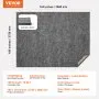 VEVOR - Slip-Resistant Rug Pad - Protective Cushioning Carpet Pad - 9' x 12' - 1/4"Thick - Dual Surface - Polyester Felt + Latex - Gray - 10-11㎡ Area Carpet Padding Rug Cushion Safe for All Floors