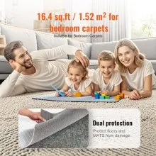 VEVOR Non Slip Rug Pad Gripper 9' x 12' Carpet Mat 0.24" Thick for All Floor