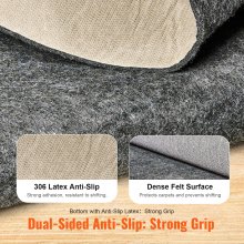 VEVOR Non Slip Rug Pad Gripper 25 x 94.5 in 0.24" Carpet Mat Thick for Floor