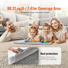 VEVOR Non Slip Rug Pad Gripper 8' x 10' Carpet Mat 0.24" Thick for All Floor