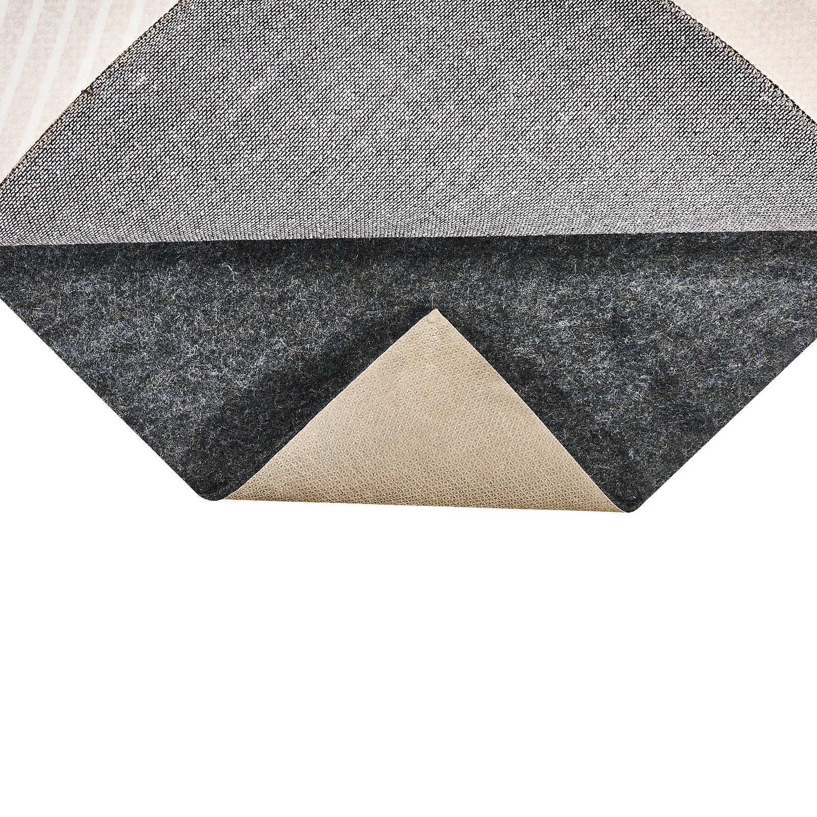 VEVOR - Slip-Resistant Rug Pad - Protective Cushioning Carpet Pad - 5' x 8' - 1/4"Thick - Dual Surface - Polyester Felt + Latex - Gray - 3-4㎡ Area Carpet Padding Rug Cushion Safe for All Floors