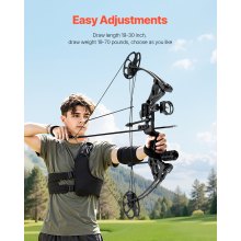 Compound Bow Archery Right Hand Arrow Set 70 Lbs 320 fps Hunting Shooting Target