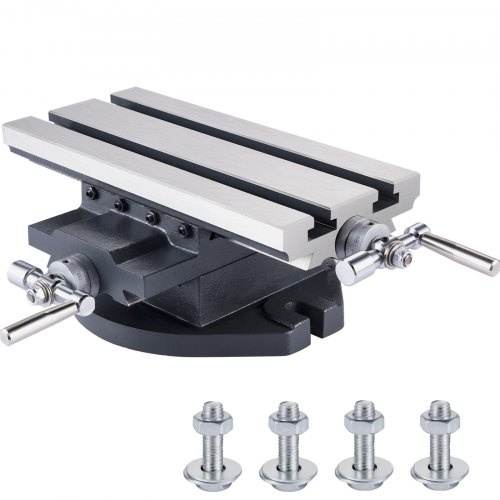 VEVOR Compound Slide Milling Table, 5-1/2'' x 12'' Multifunction Milling Bench Drill, Adjustable X 8'' Y 5'' Axis Milling Machine
