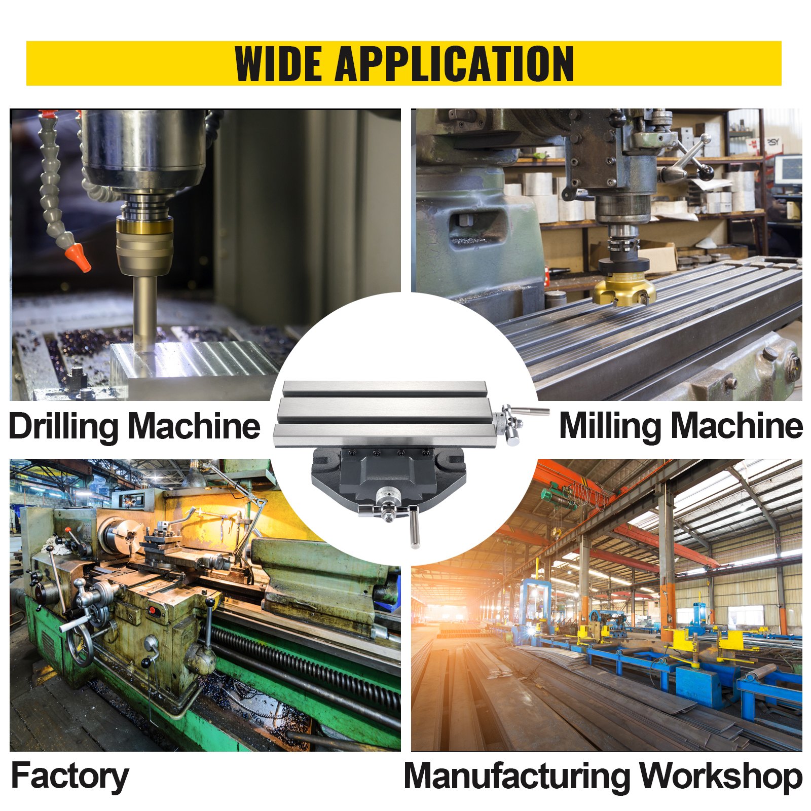 Vevor Cross Slide Table Milling Drilling Machine Worktable 5-1/2" X 12" X Y Axis