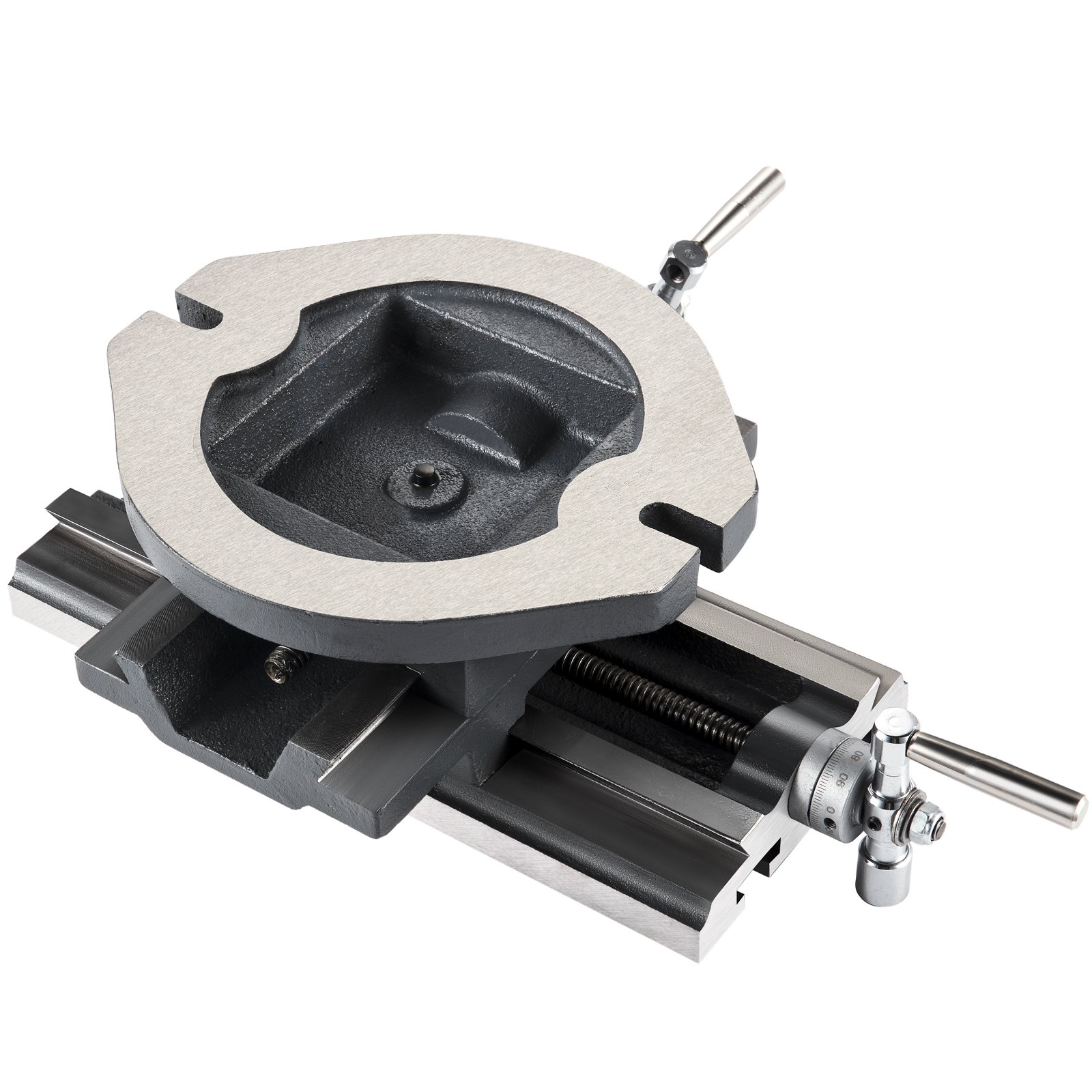 VEVOR Compound Slide Milling Table, 5-1/2'' x 12'' Multifunction Milling Bench Drill, Adjustable X 8'' Y 5'' Axis Milling Machine