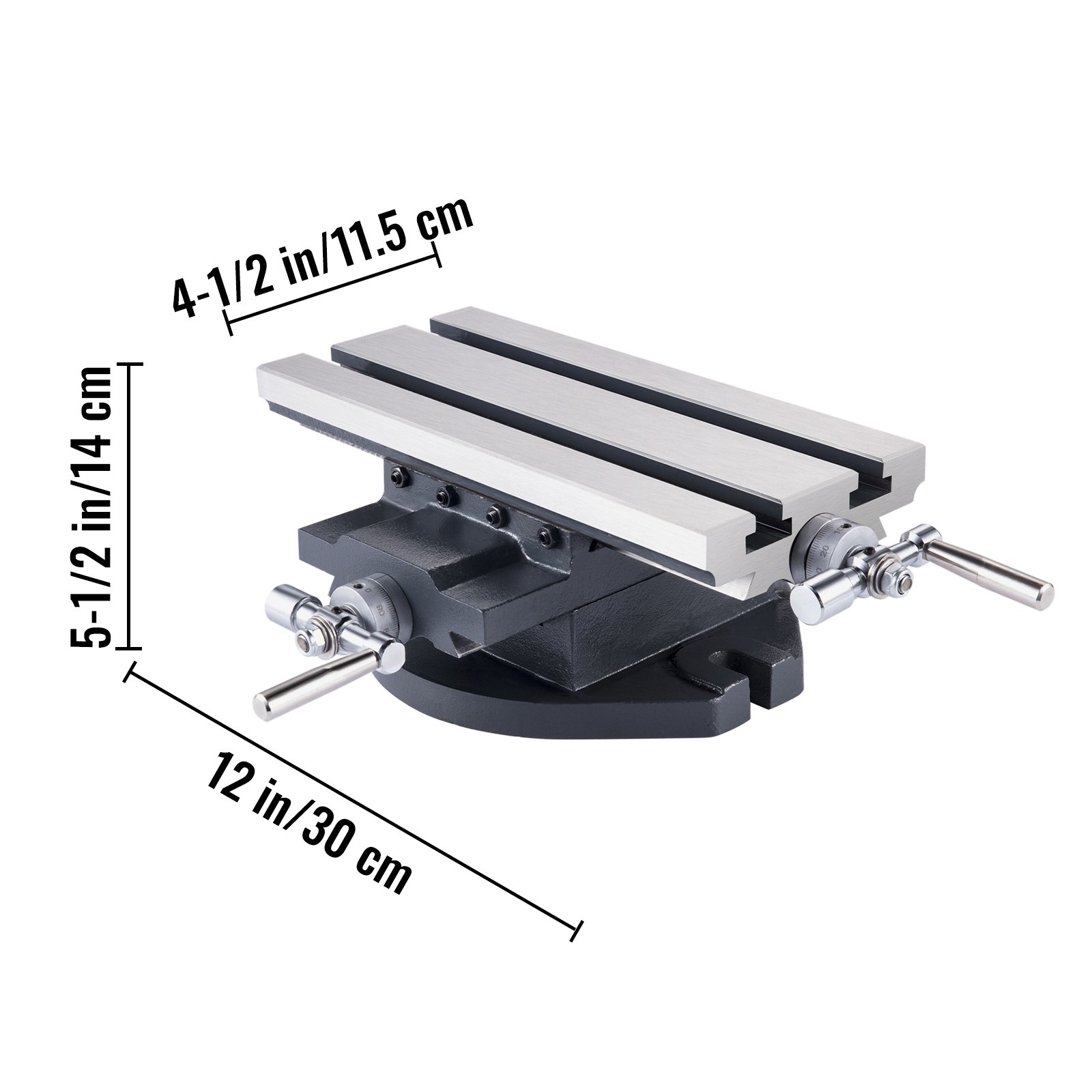 VEVOR Compound Slide Milling Table, 5-1/2'' x 12'' Multifunction Milling Bench Drill, Adjustable X 8'' Y 5'' Axis Milling Machine