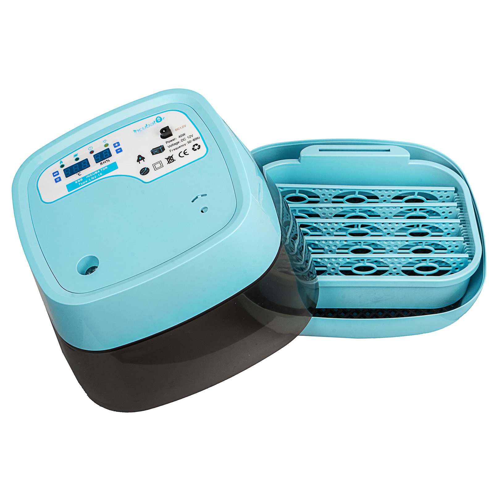 16 Egg Incubator Digital Automatic Turner Mini Hatcher Home Use Temperature Control Hatching