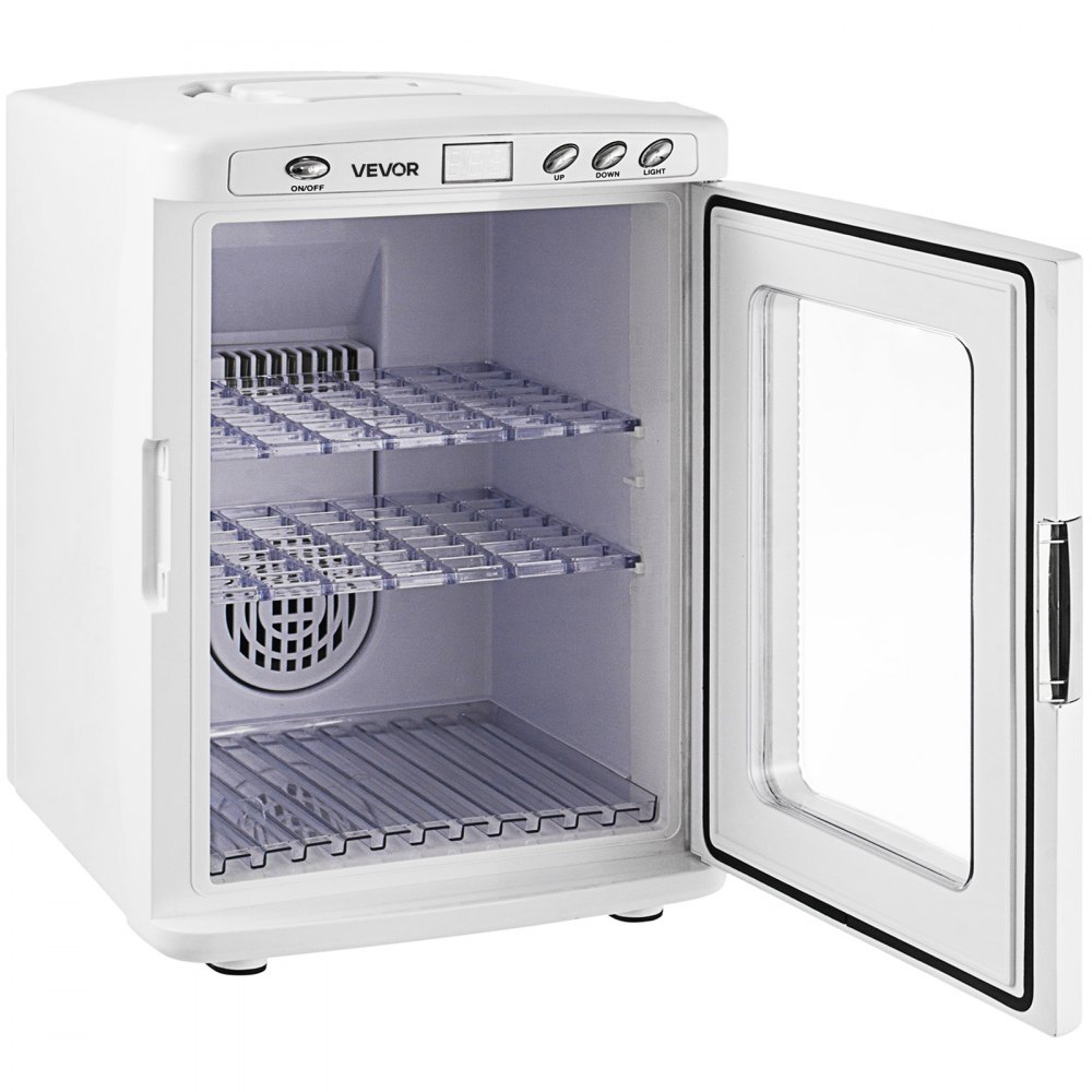 VEVOR Reptile Incubator, 25L Scientific Lab Incubator, Cooling and Heating 5 °C to 42 °C Automatic Incubator, 12V/110V White Reptile Egg Breeding Hatchery Work for Thermostats Snakes and Turtles