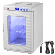 VEVOR White Reptile Incubator 25L Scientific Lab Incubator Digital Incubator Cooling and Heating 5-42°C Reptile Egg Incubator 12V/110V Work for Small Reptiles