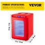 VEVOR Reptile Incubator, 25L Scientific Lab Incubator, Cooling and Heating 5 °C to 60 °C Automatic Incubator, 12V/110V Red Reptile Egg Breeding Hatchery Work for Thermostats Snakes and Turtles