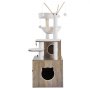 VEVOR Árbol para gatos grande con caja de arena, 137 cm de alto, torre 2 en 1, mueble de varios niveles con postes rascadores de sisal, perchas, hamaca, casa para gatitos grandes de interior